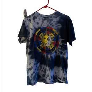 3 for 20! Spiral tie dye zodiac sun and moon graphic tee